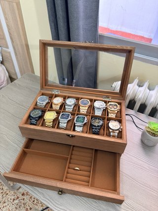 Caja organizadora de relojes y joyas