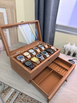 Caja organizadora de relojes y joyas
