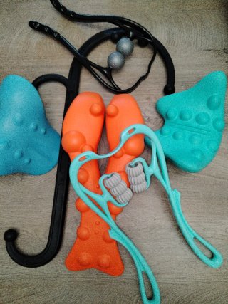 Set Aparatos Masaje Naranja y Turquesa