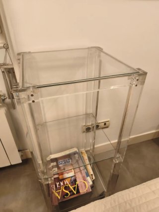 Mueble auxiliar metacrilato y cristal