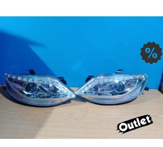 AZ FAROS PARA SEAT IBIZA 6J 08-12 LUZ DIURNA FONDO CROMO R14