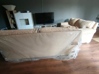Sofás de tela beige