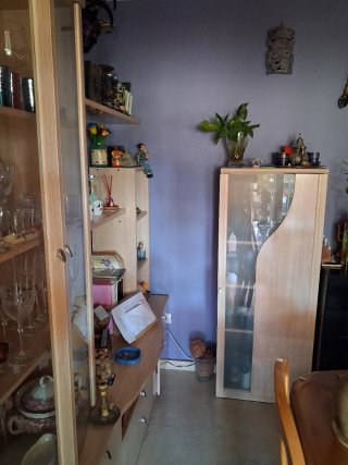 Mueble de salón comedor madera y cristal