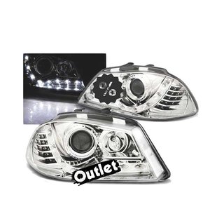 AZ FAROS SEAT IBIZA 6L 02-08 DAYLIGHT CROMADOS INTERMITENTE