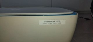 Impresora HP Azul y Blanca