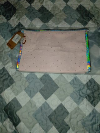 Neceser rosa con brillo nuevo