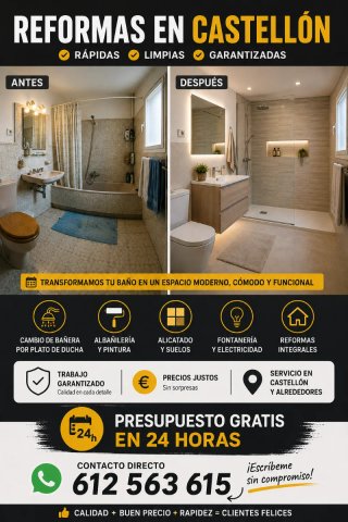 Reformas y reparaciones en Castellón.