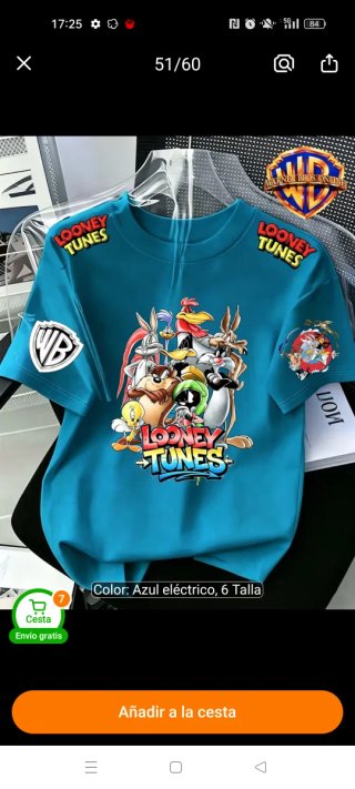 Camiseta Looney Tunes WB Talla L