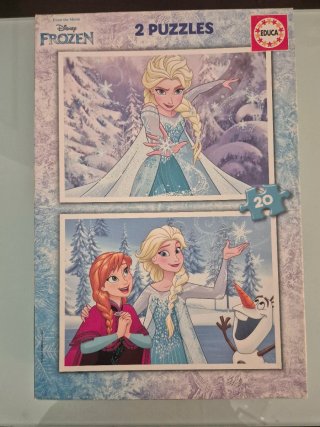 2 Puzzles Disney Frozen Educa 20 piezas