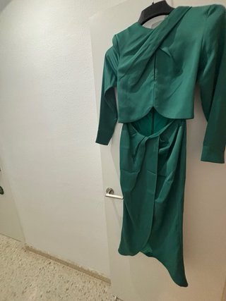 Vestido verde midi fiesta