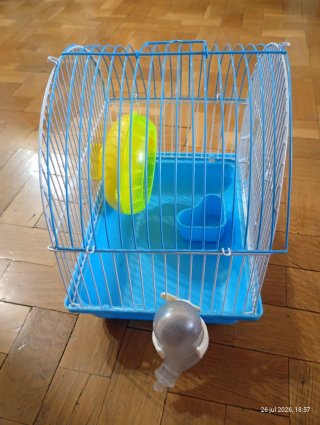 Jaula para hámster+ bola de ejercicios+ accesorios
