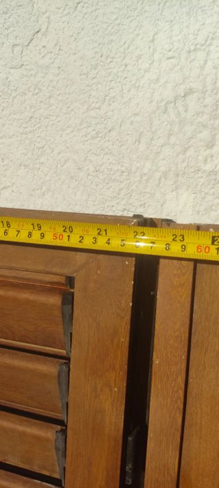 Dos contraventanas aluminio imitación madera