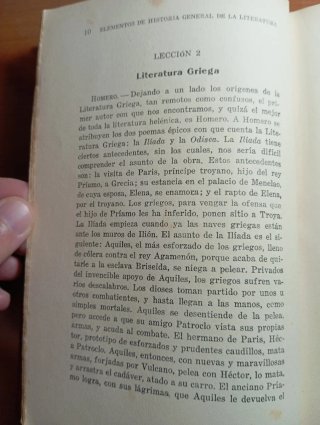Libro Elementos de Historia General de la Literatu