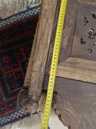 Silla antigua Rajasthan madera y yute