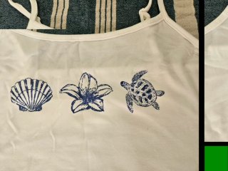 Top tirantes blanco con estampados marinos