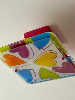 Lámpara Corazones Multicolor
