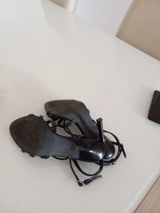 Sandalias de tacón negras mujer