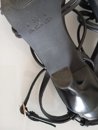 Sandalias de tacón negras mujer