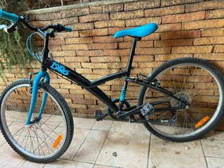 Bicicleta Paseo Btwin 24 Azul/Negra