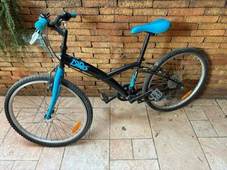 Bicicleta Paseo Btwin 24 Azul/Negra