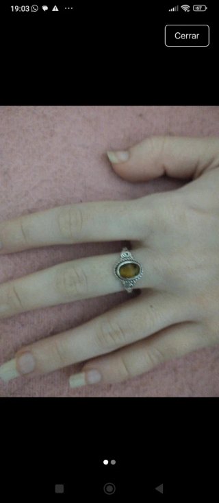 Anillo Plata Ojo de Tigre Original