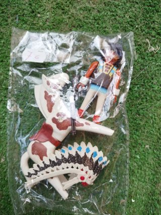 Playmobil Caballo Indio con Indumentaria