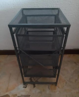 Organizador Metálico Negro Cocina/Oficina