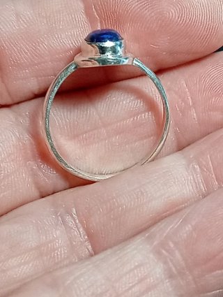 Anillo Plata Ley Piedra lapizlazuli