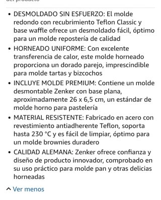 Molde desmontable Zenker