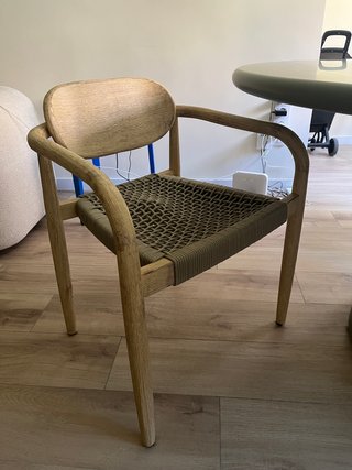 4 Sillas Comedor Reposabrazos Madera