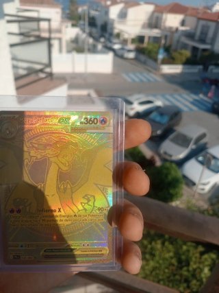 Carta Pokémon Mega Charizard EX Dorada 125/094