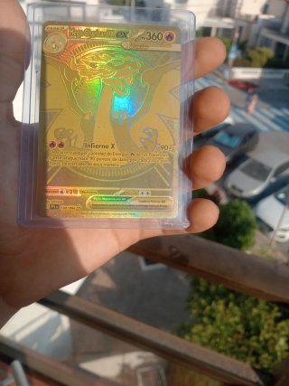 Carta Pokémon Mega Charizard EX Dorada 125/094