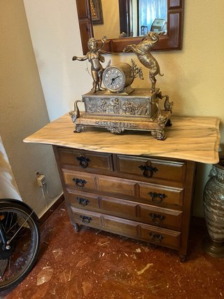Mueble Castellano Madera y Mármol