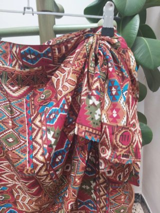 Falda pareo étnica multicolor talla única