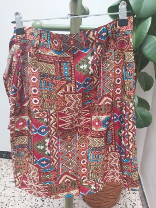 Falda pareo étnica multicolor talla única