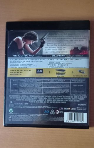 Colección Resident Evil DVD, Blu-Ray y 4K UHD.