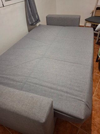 Sofá Cama Gris Tela