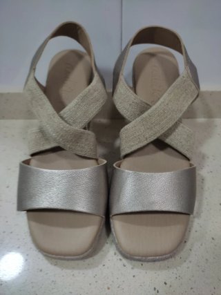 Sandalias Topolino Talla 37 Piel y Elástico