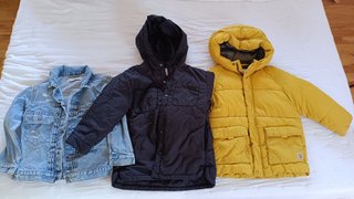 Lote 3 Chaquetas: Vaquera, Negra y Amarilla
