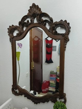 Conjunto recibidor vintage espejo y aparador