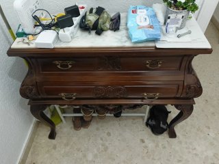 Conjunto recibidor vintage espejo y aparador