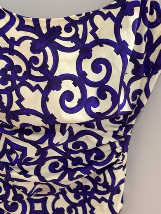 Bañador señora estampado morado y blanco