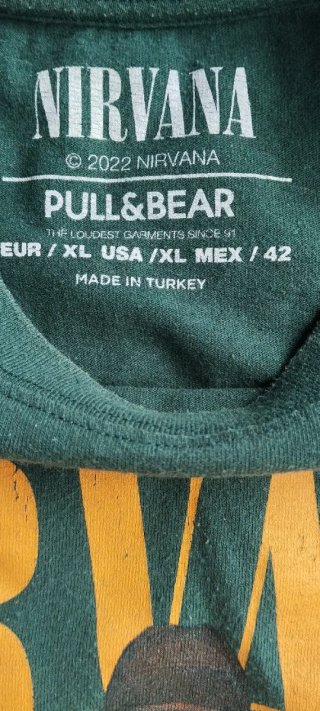 Camiseta XL Nirvana  Pull&Bear