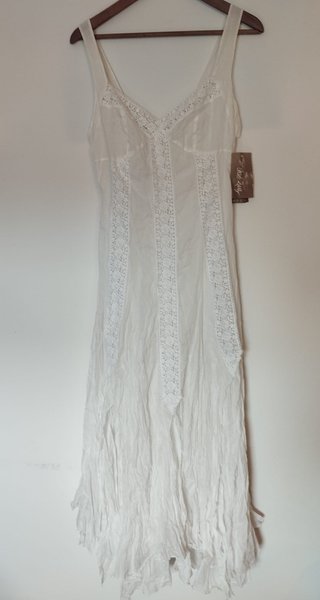 Vestido Largo Puntilla Charo Ruiz Talla S - Nuevo