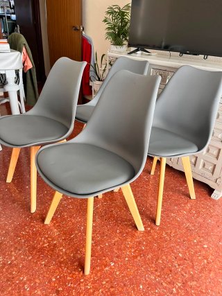 Conjunto 4 sillas diseño moderno