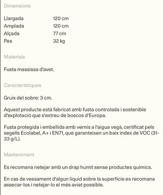 Mesa Redonda Klevon 120cm Hannun+4sillas de regalo