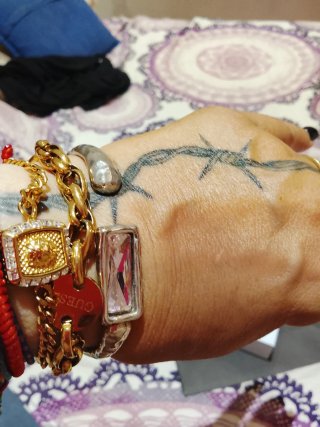 Pulsera Uno de 50 Plata y Rosa