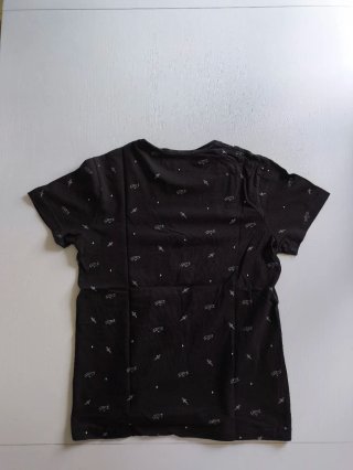 Camiseta Pull&Bear estampada negra talla XS
