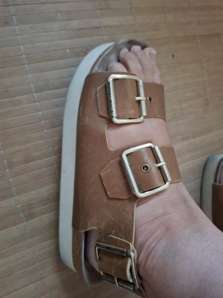 Sandalias de piel marrones talla 40