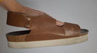 Sandalias de piel marrones talla 40